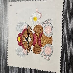 Handmade machine embroidery patch